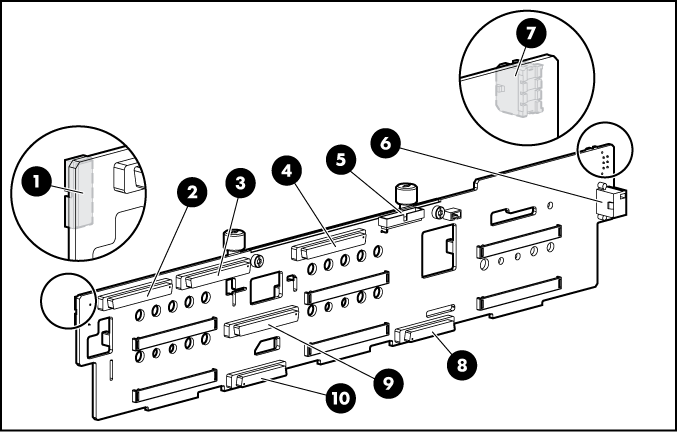 SCSI backplane components