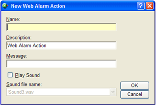 Web Alarm action