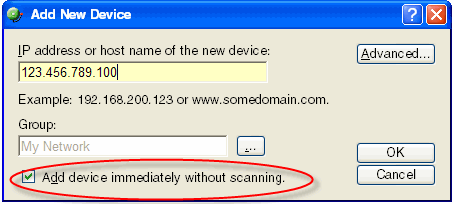 Select this option to add a device to the database multiple times.