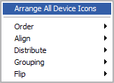Arrange Device icons menu