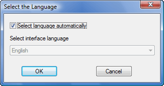 Language change window