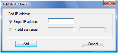 "Add IP Address" window