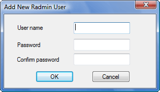 "Add New User" window