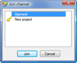 "Join Channel" window