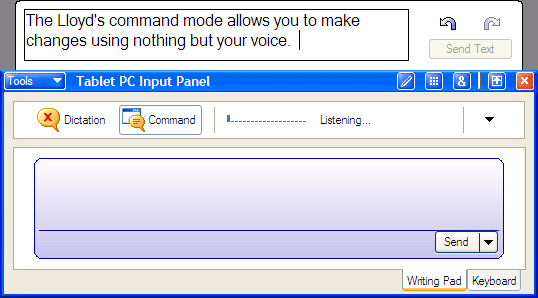 Figure 2-21 Saying or tapping “voice command” will switch you to voice command mode.