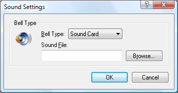 Sound Settings Dialog Box