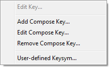 Keyboard Editor Edit Menu