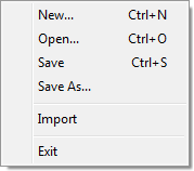 Keyboard Editor File Menu