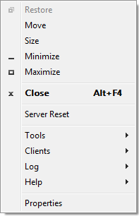 Xmanager System Menu